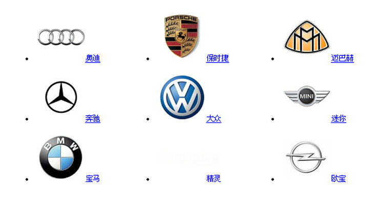 德国车系有哪些品牌