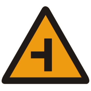左侧丁字路口标志