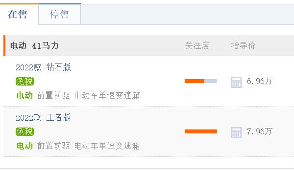 嘉远电动车价格表 嘉远2022款新车起步6.96万元（分期首付2.64万元）