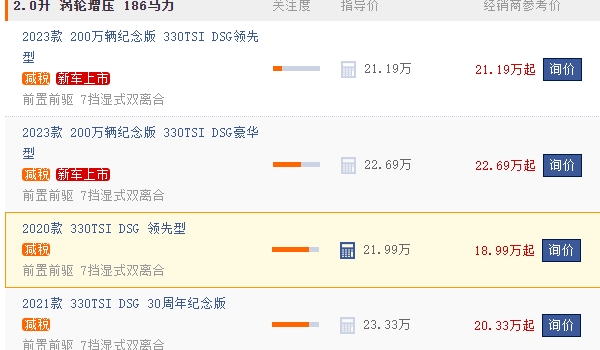 迈腾330豪华型2022款报价 没有2022款（迈腾330豪华型2022款售价22.69万）