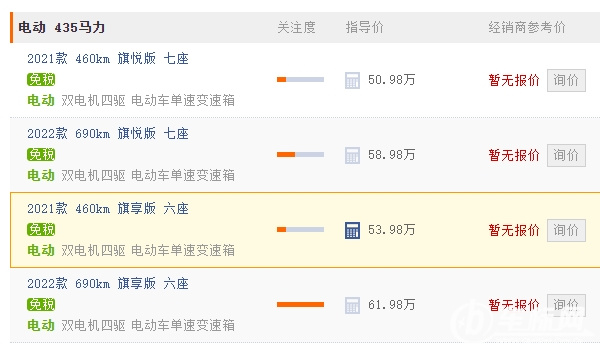 红旗hs9新款2022款价格suv成交价 红旗hs9新款2022款售价50.98万元