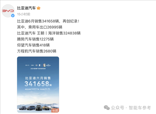 中国汽车1超2强格局：比亚迪无敌、理想复苏、华为狂干BBA