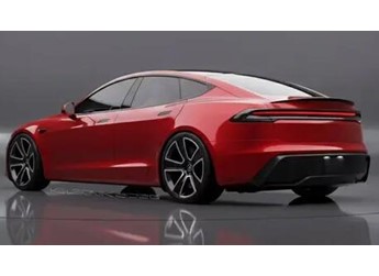 新款特斯拉Model S渲染图曝光：前后贯穿式大灯成最大变化 封面图